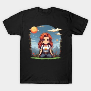 Pixel Girl Sun T-Shirt